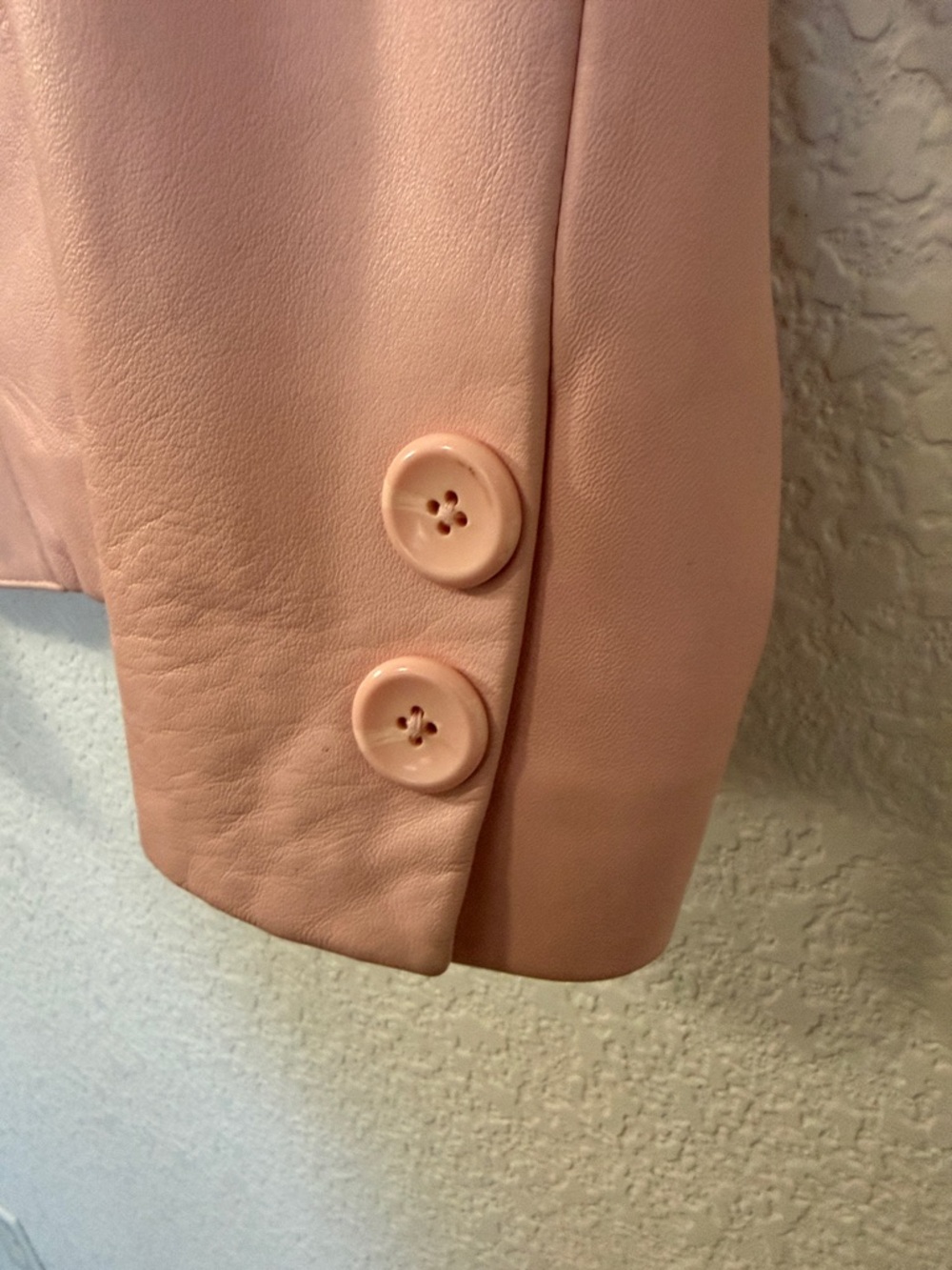 Caslon Genuine Soft Leather Jacket | Blush Pink | Luxe Spring Blazer | M - Picture 9 of 13